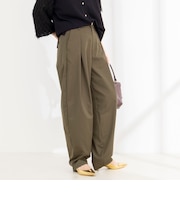 ウォッシャブルタックバレルチノパンツ