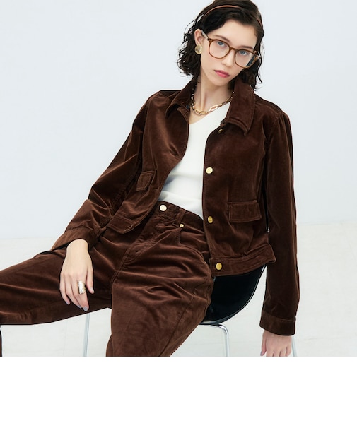 【RM denim】コーデュロイフレアショート丈Gジャン
