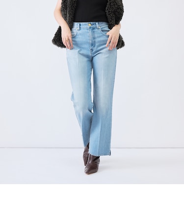 《5サイズ展開》【RM denim】センタープレス裾デザインデニム