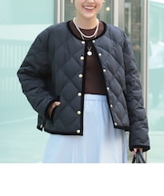 【TAION×LIMONTA】別注ベロアパイピングショートダウン