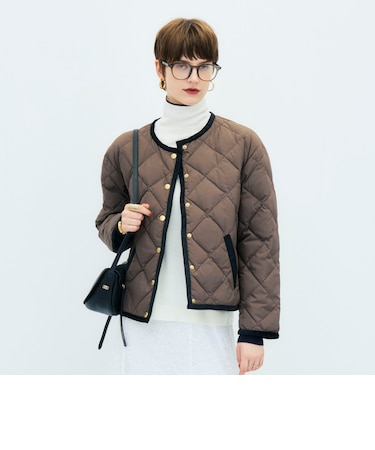 【TAION×LIMONTA】別注ベロアパイピングショートダウン
