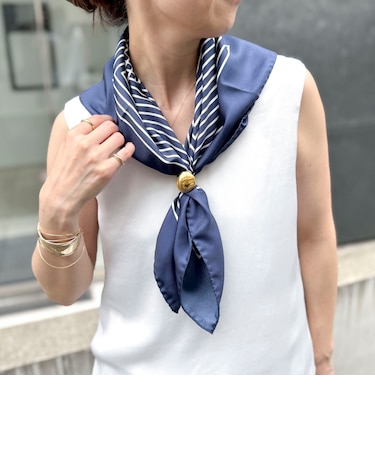 【AENEIS/エイネス】MINIMAL ILLUSION SILK SCARF & SHAWL