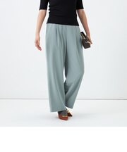 ウォッシャブルシャンブレーツイルワイドパンツ