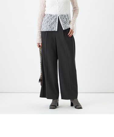ウォッシャブル強撚ツイルワイドパンツ