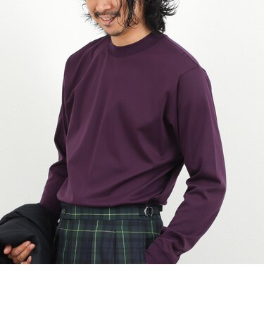 《ビジカジ対応》シルケットスムース クルーネック ドレスロンT 26AW
