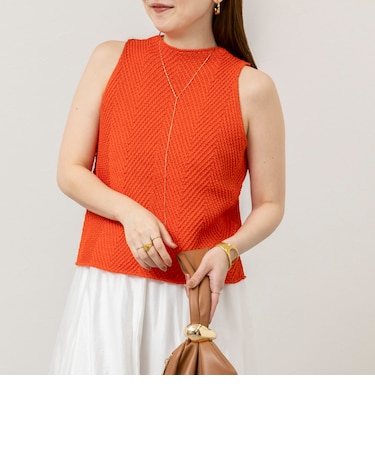 《セットアップ対応》【WALANCE/ワランス】paper knit sleeveless top