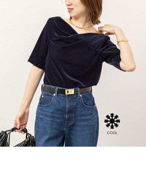 《接触冷感》ウォッシャブルシアーベロア2WAYプルオーバー