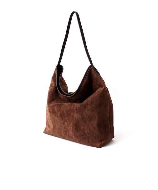 【Un coeur/アンクール】K906019 SUEDE DRAPE ONE SHOULDER