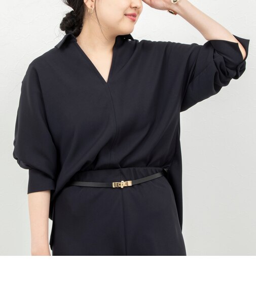 【一部WEB限定カラーアイテム】《セットアップ対応》ウォッシャブルツイルスキッパーシャツ