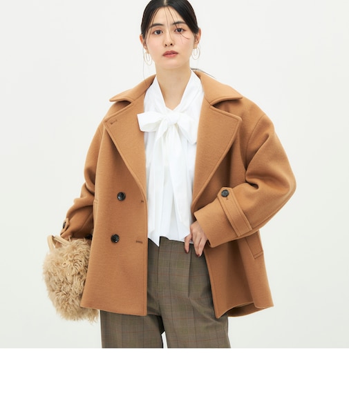 【一部WEB限カラー】ウールカシミヤダブルブレストコート