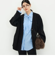 《防シワ/ストレッチ》ウォッシャブルストレッチジャージハオリ