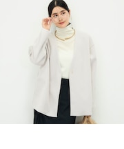 《防シワ/ストレッチ》ウォッシャブルストレッチジャージハオリ