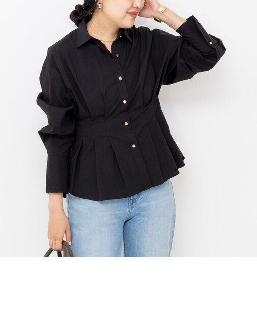 【一部WEB限定カラー】ウォッシャブルウエストタックストレッチシャツ