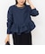 【WEB限定】ウォッシャブル2WAYチェックペプラムフリルブラウス