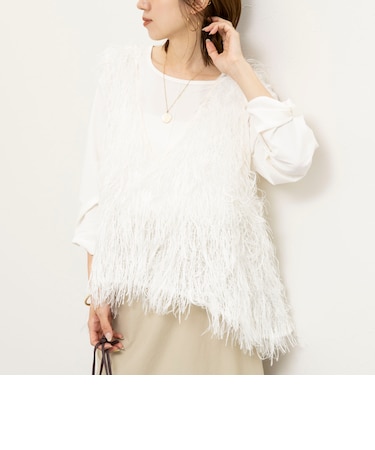 【WEB限定】ウォッシャブルシアーフェザータンク