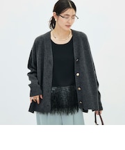 【WEB＆一部店舗限定カラーあり】MUSICゆったりVネックカーディガン