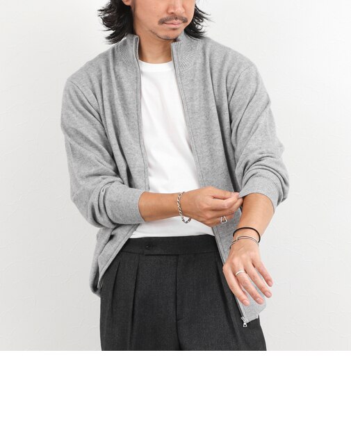 ウールカシミヤ スタンドジップニット 26AW