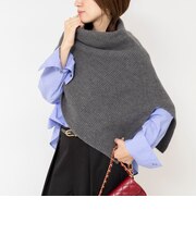 【WEB＆一部店舗限定カラー】《手洗い可能》マルチWAYニットポンチョ
