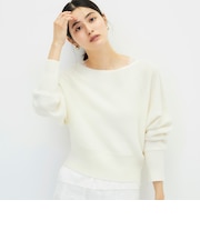 【BECシリーズ】カシミヤ混紡毛ショート丈プルオーバー