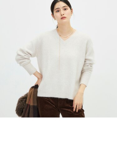 ヘアリーVネックプルオーバー