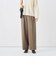 【一部WEB限定サイズ】《抗ピル/防シワ》ウォッシャブルポリウール梳毛タックワイドパンツ