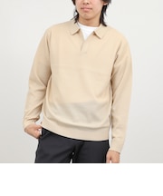 変形カノコ 長袖スキッパーニットポロ 26AW