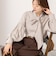 【MARILYN MOON/マリリーンムーン】stripe embroidery tie blouse