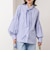 【MARILYN MOON/マリリーンムーン】stripe embroidery tie blouse