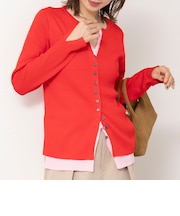 【TORRAZZO DONNA/トラッゾドンナ】Layered V-Neck Top