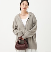 【WEB＆一部店舗限定カラー】《手洗い可能》ヘアリーフーディーカーディガン