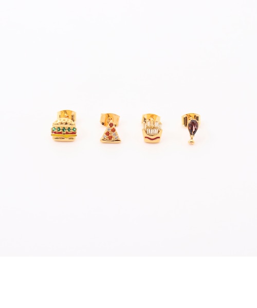 GIRLS CREW/ガールズクルー】Lunch Is On Us Stud Set-P｜ノーリーズの