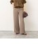 ウォッシャブル裏微起毛ワイドパンツ