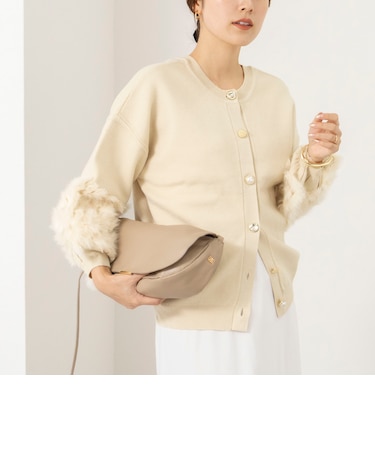 【TORRAZZO DONNA/トラッゾドンナ】2WAY Rabbit Fur knit Top