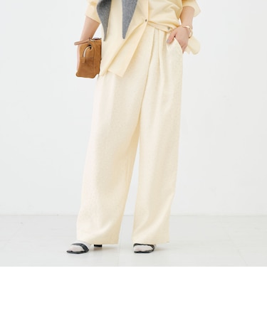 【WEB&一部店舗限定カラー】ウォッシャブルサテンカットジャガードドットパンツ