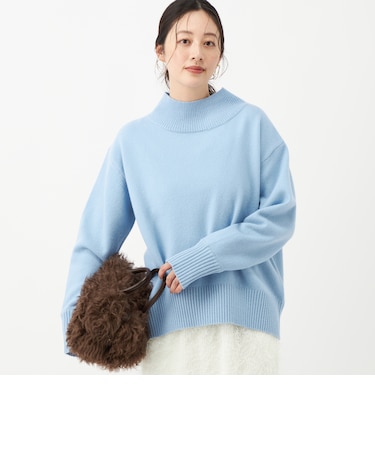 カシミヤブレンドハイネックプルオーバー