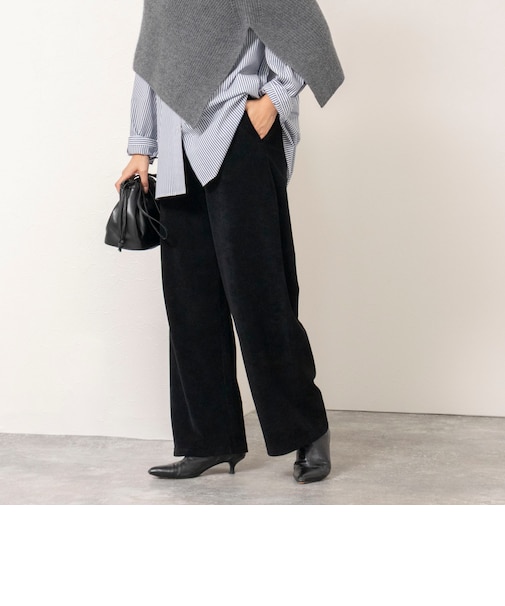 【WEB限定】ウォッシャブルパイルストレートイージーパンツ