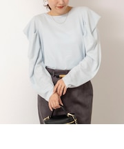 【WEB限定】《手洗い可能》タックドレープスリーブニット