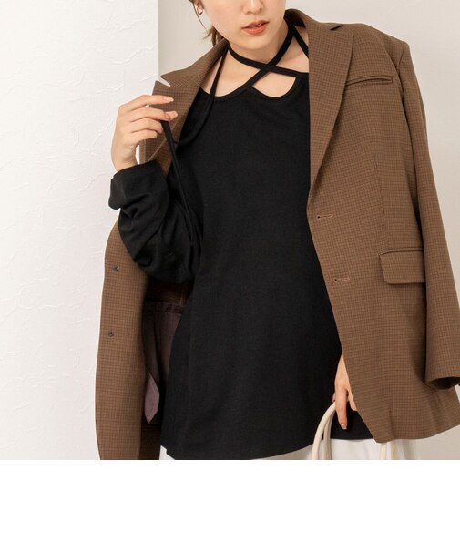 【WEB限定】ウォッシャブルチョーカーカットソー