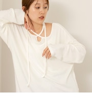 【WEB限定】ウォッシャブルチョーカーカットソー