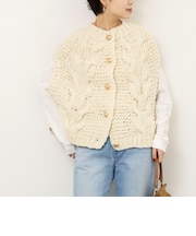 【IRONING/アイロニング】long cable cape