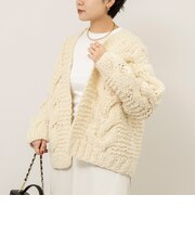 【IRONING/アイロニング】cable rough cardigan