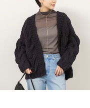 【IRONING/アイロニング】cable rough cardigan
