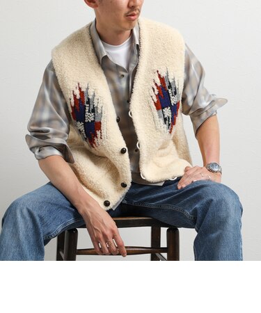 【COOHEM/コーヘン】WOOL CHIMAYO JAQUARD VEST 26AW