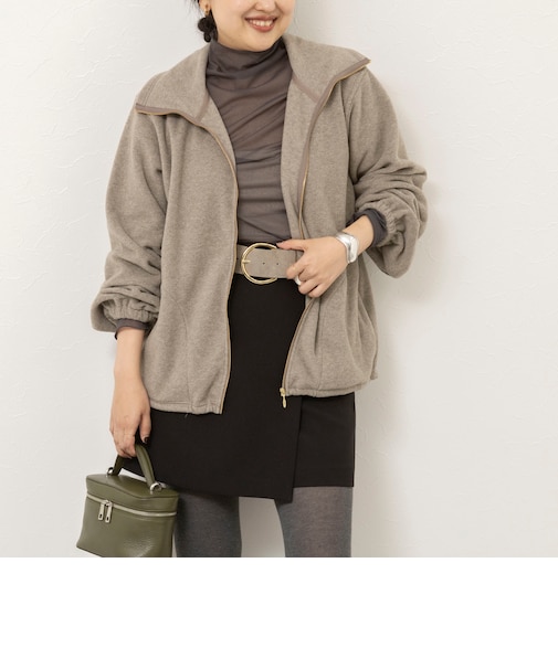 【サマになる】ウォッシャブルOTONAフリースZIPブルゾン