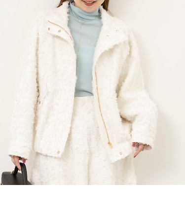【WEB＆一部店舗限定アイテム】ウォッシャブルカットジャガードブルゾン