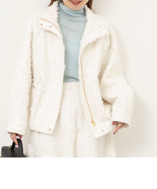 【WEB＆一部店舗限定アイテム】ウォッシャブルカットジャガードブルゾン
