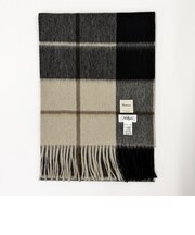 カシミヤチェックマフラー 30cm幅