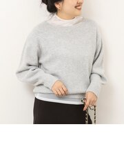 モヘヤラメスパンコールボートネックプルオーバー