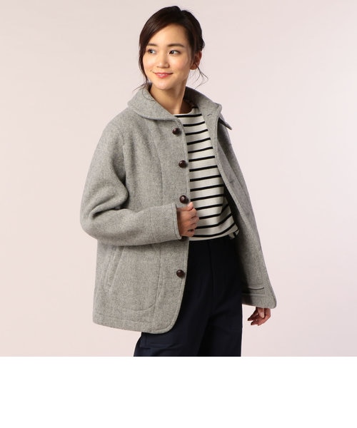 DANTON ダントンWOOL MOSSER 丸襟ウールモッサジャケット　38 DANTON ダントンWOOL MOSSER 丸襟ウールモッサジャケット 38 DANTON