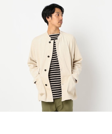 バンドカラーカバーオール